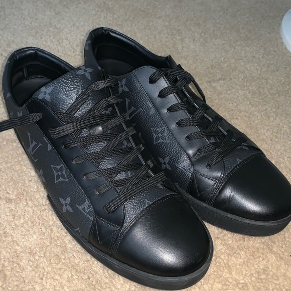 LouisVuitton 2017/18 black monogram sneaker Size8 - Picture 5 of 6